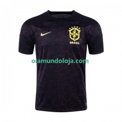 Camisola Brasil Guarda-redes Homem Equipamento Primeiro Copa do Mundo 2022 Manga Curta